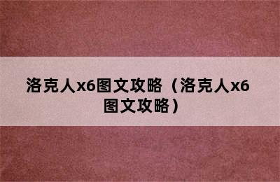 洛克人x6图文攻略（洛克人x6 图文攻略）